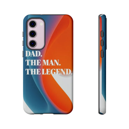"Dad. The Man. The Legend." Mobile Phone Case (orange)
