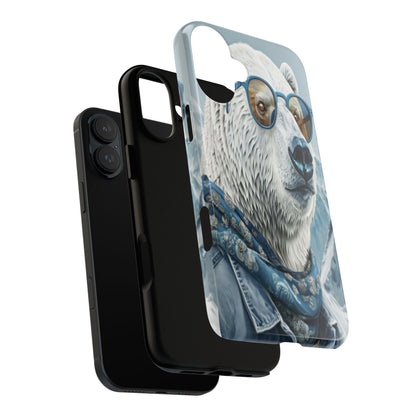 "Urban Zen Polar Bear" Mobile Phone Case (blue)