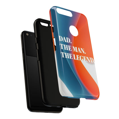 "Dad. The Man. The Legend." Mobile Phone Case (orange)