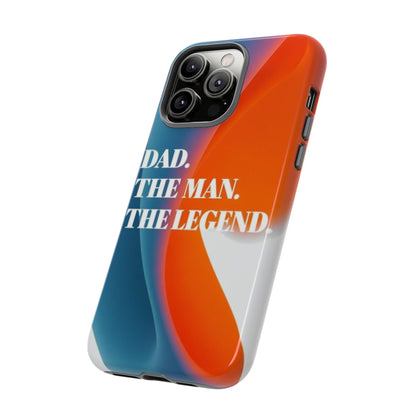 "Dad. The Man. The Legend." Mobile Phone Case (orange)