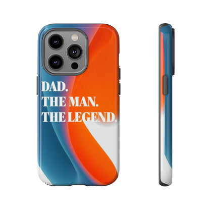 "Dad. The Man. The Legend." Mobile Phone Case (orange)