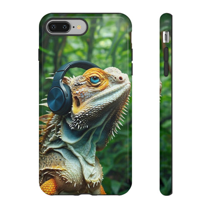 "Bearded Dragon - Jungle Beats" Mobile Phone Case