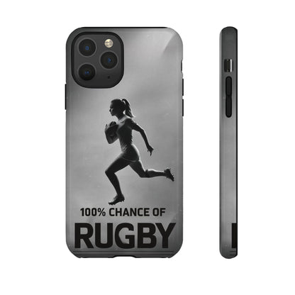 "Rain, Shine, Rugby" Mobile Phone Case