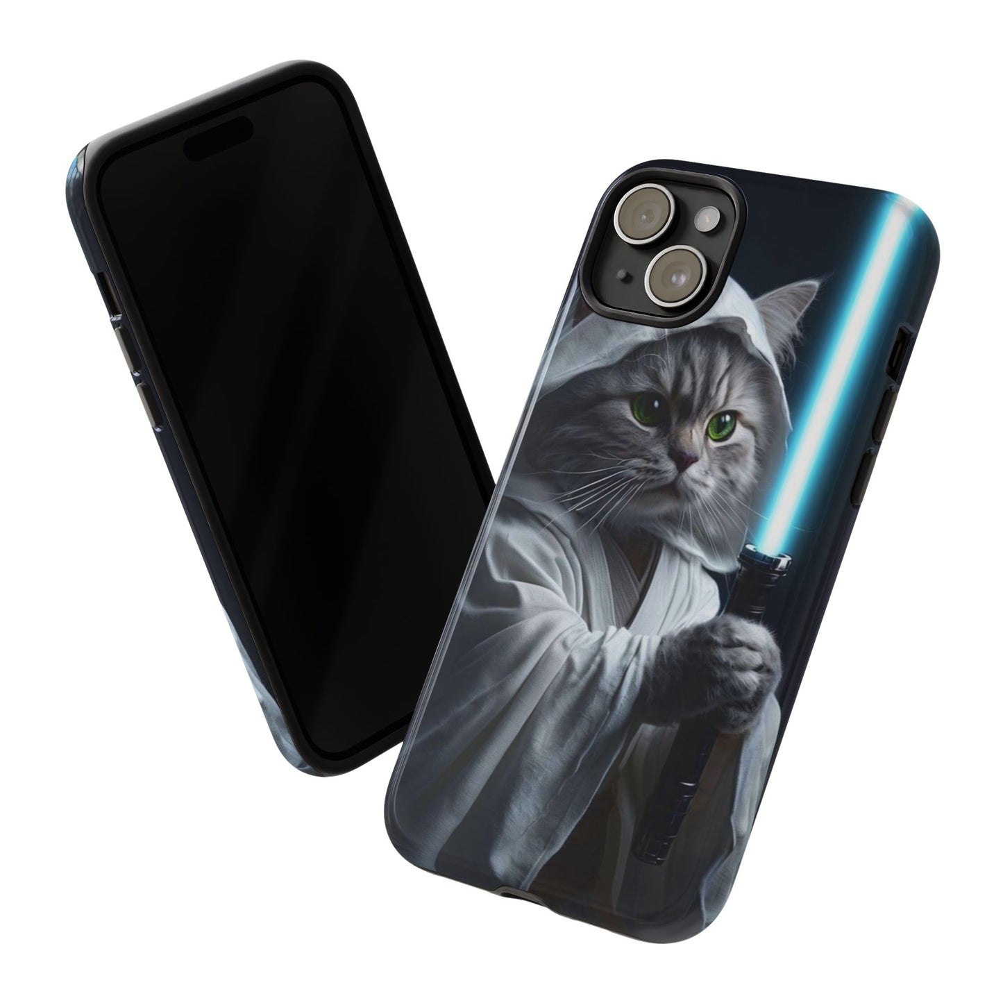 "Jedi Whisker" Mobile Phone Case (blue light sabre)