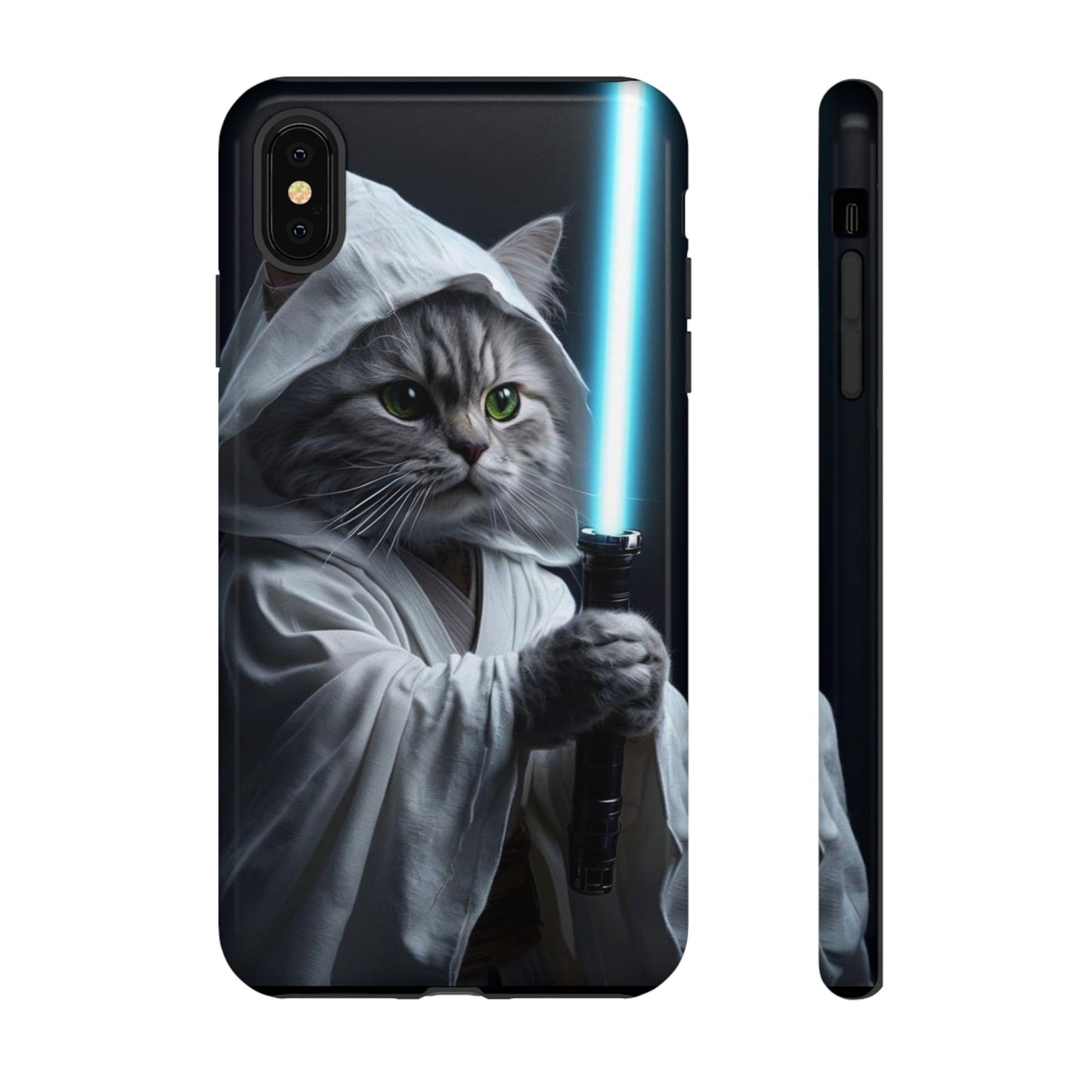 "Jedi Whisker" Mobile Phone Case (blue light sabre)