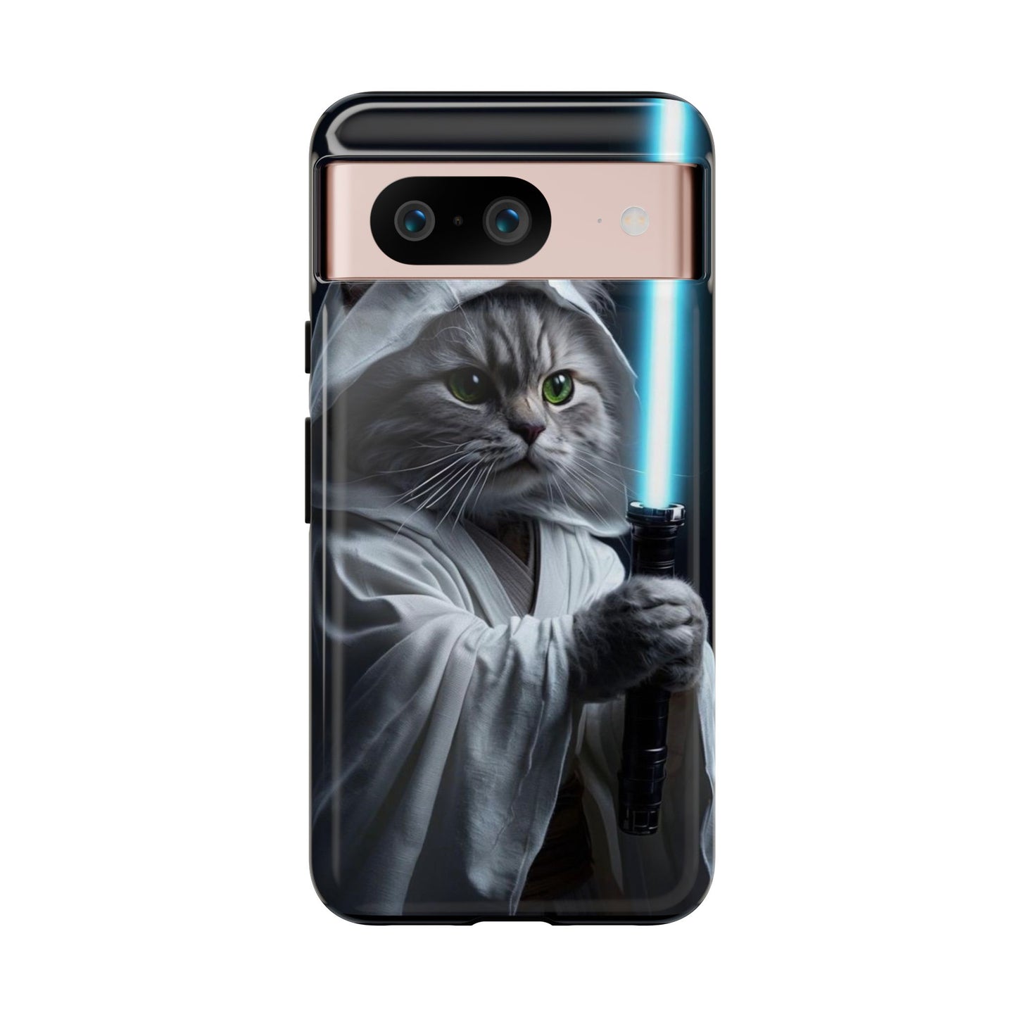 "Jedi Whisker" Mobile Phone Case (blue light sabre)