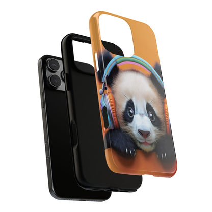 "Baby Panda wearing Headphones" Mobile Phone Case