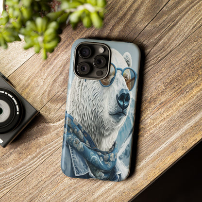 "Urban Zen Polar Bear" Mobile Phone Case (blue)