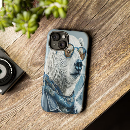 "Urban Zen Polar Bear" Mobile Phone Case (blue)