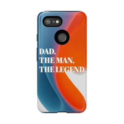 "Dad. The Man. The Legend." Mobile Phone Case (orange)