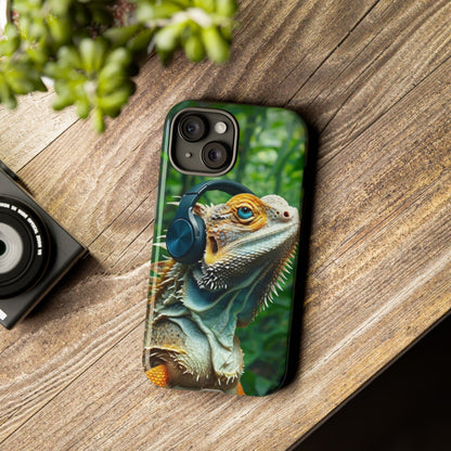"Bearded Dragon - Jungle Beats" Mobile Phone Case