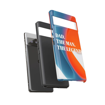 "Dad. The Man. The Legend." Mobile Phone Case (orange)
