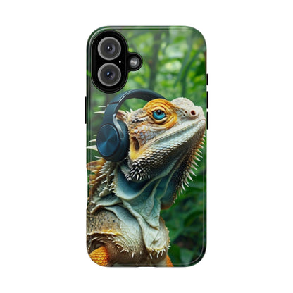 "Bearded Dragon - Jungle Beats" Mobile Phone Case
