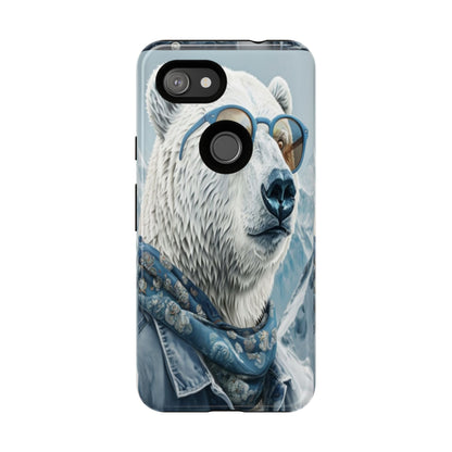 "Urban Zen Polar Bear" Mobile Phone Case (blue)