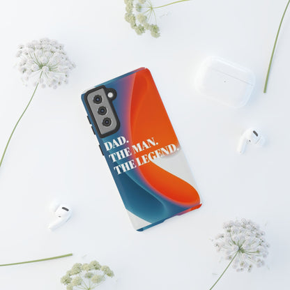 "Dad. The Man. The Legend." Mobile Phone Case (orange)