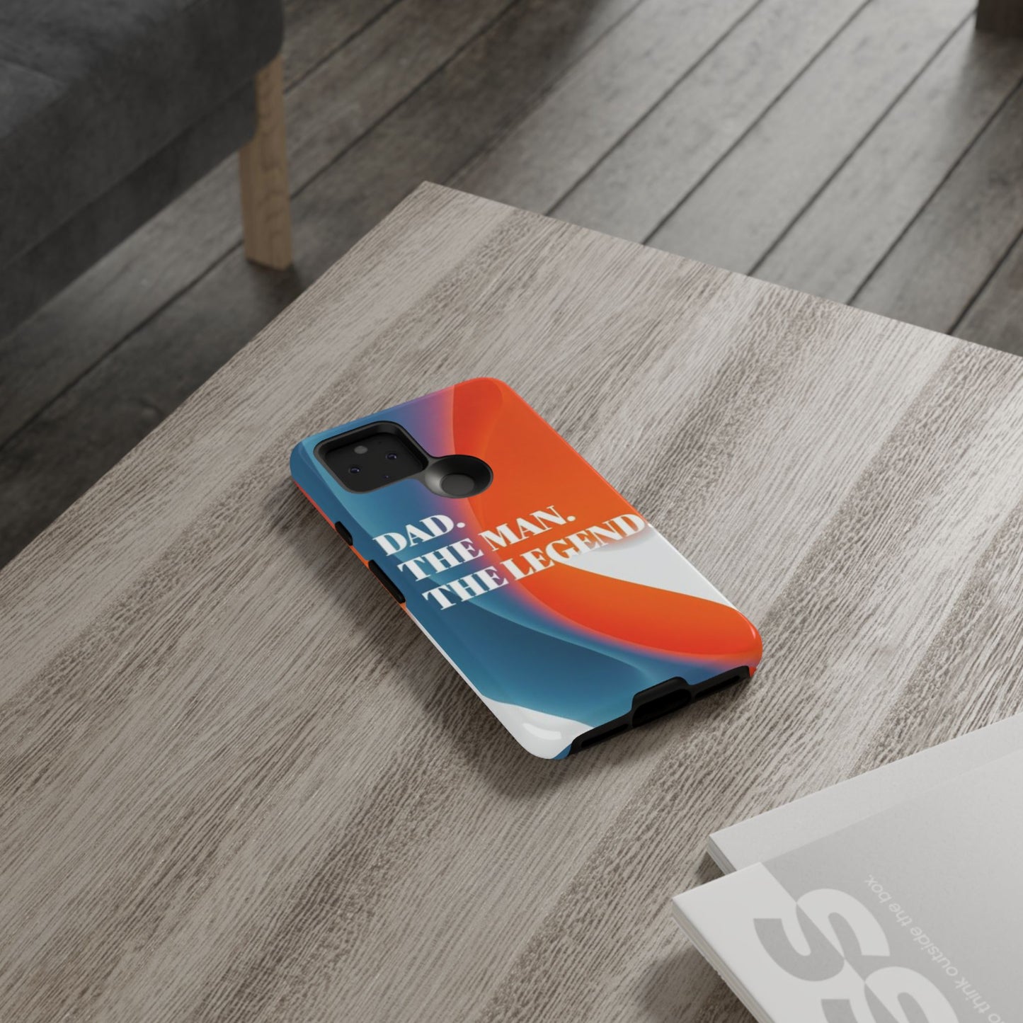 "Dad. The Man. The Legend." Mobile Phone Case (orange)
