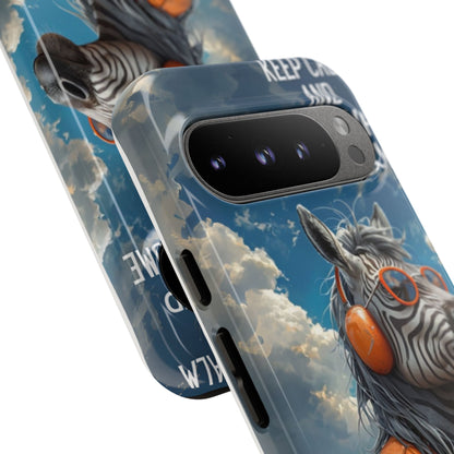 "Keep calm and turn up the volume." Mobile Phone Case