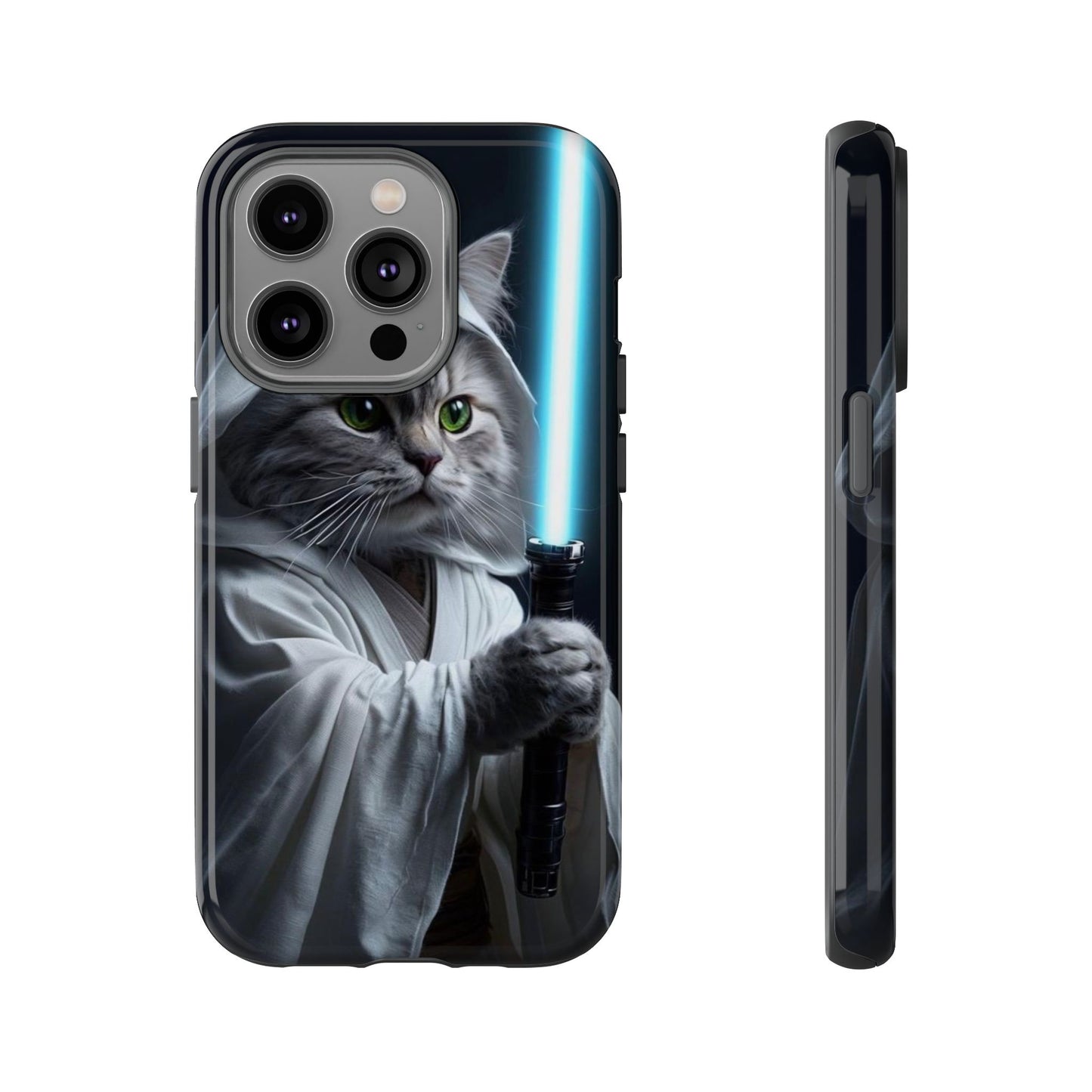 "Jedi Whisker" Mobile Phone Case (blue light sabre)