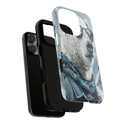"Urban Zen Polar Bear" Mobile Phone Case (blue)
