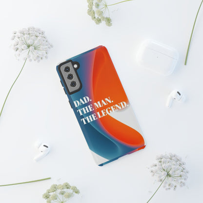 "Dad. The Man. The Legend." Mobile Phone Case (orange)
