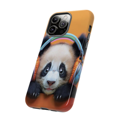 "Baby Panda wearing Headphones" Mobile Phone Case