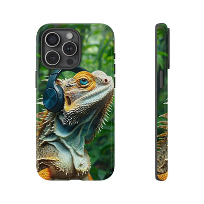 "Bearded Dragon - Jungle Beats" Mobile Phone Case