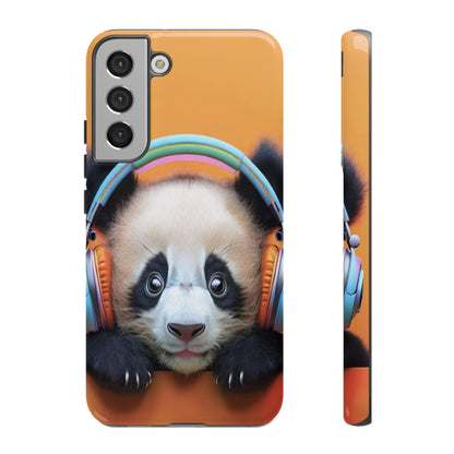 "Baby Panda wearing Headphones" Mobile Phone Case