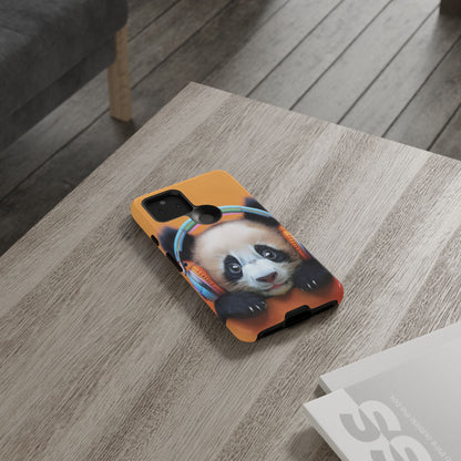 "Baby Panda wearing Headphones" Mobile Phone Case