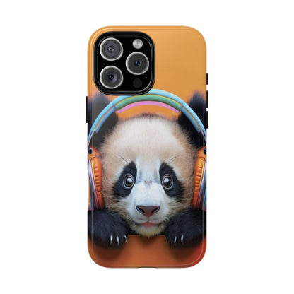 "Baby Panda wearing Headphones" Mobile Phone Case