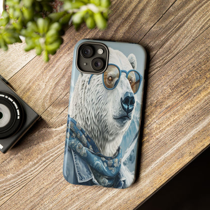 "Urban Zen Polar Bear" Mobile Phone Case (blue)