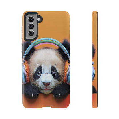 "Baby Panda wearing Headphones" Mobile Phone Case
