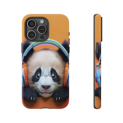 "Baby Panda wearing Headphones" Mobile Phone Case