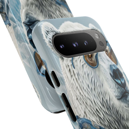 "Urban Zen Polar Bear" Mobile Phone Case (blue)