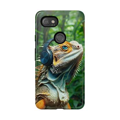 "Bearded Dragon - Jungle Beats" Mobile Phone Case