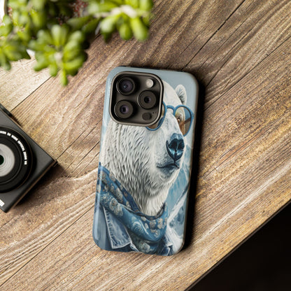 "Urban Zen Polar Bear" Mobile Phone Case (blue)
